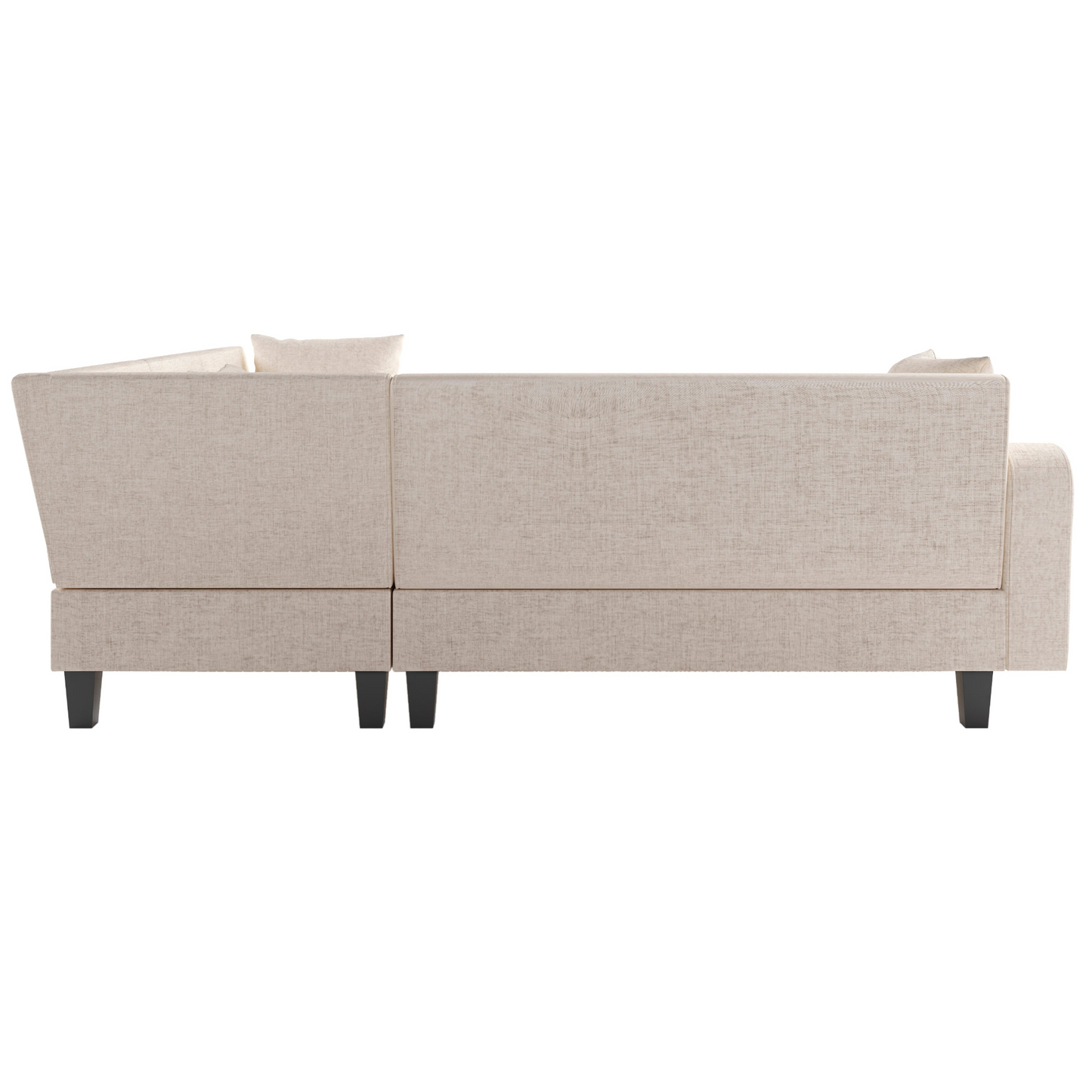 87" Modern Sectional Sofa with coffee table,6-Seat Couch Set with Storage Ottoman,Various Combinations,L-Shape Indoor Furniture with Unique Armrests for Living Room,Apartment, 2 Colors(6 pillows)