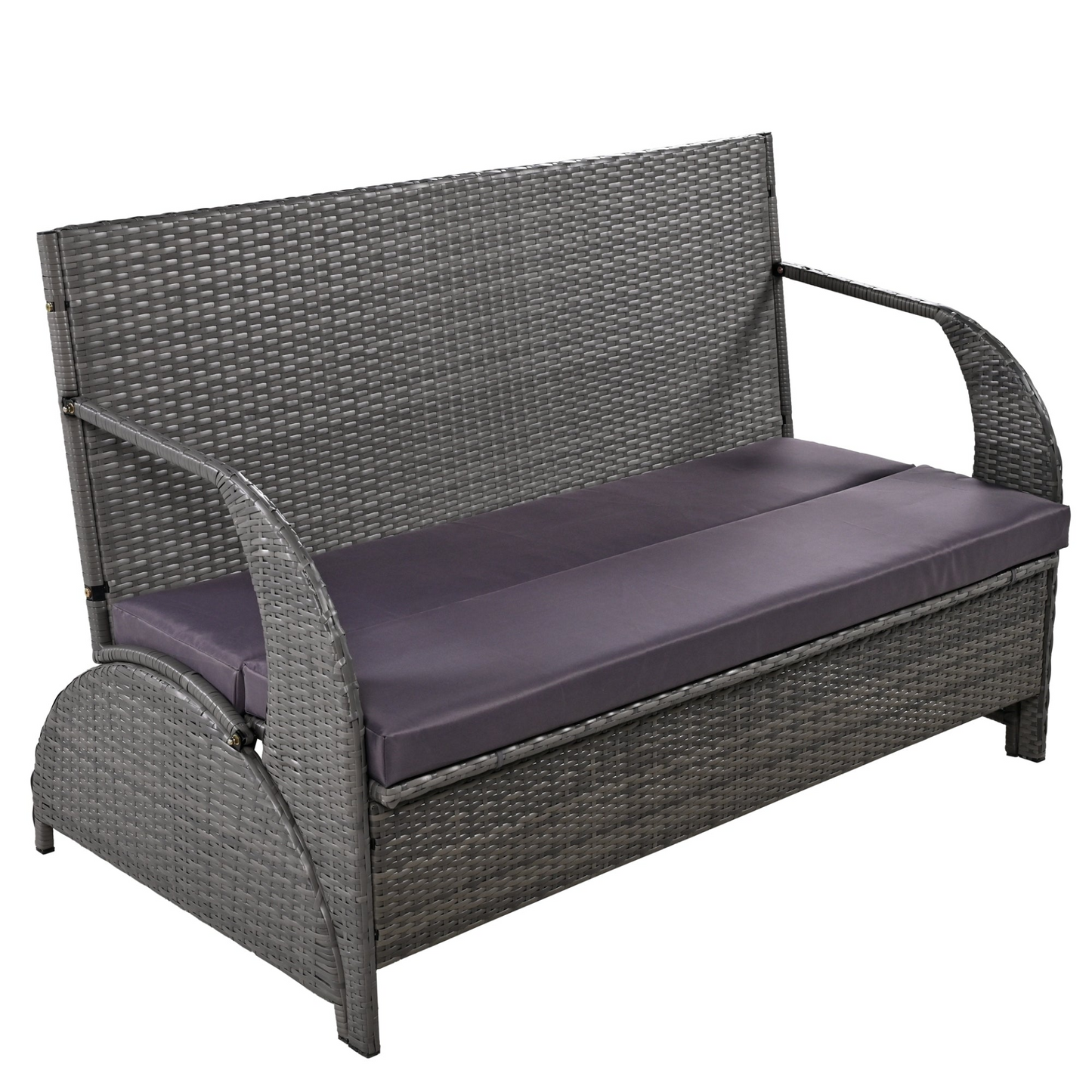 Outdoor Loveseat and Convertible to four seats and a table,Suitable for Gardens and Lawns