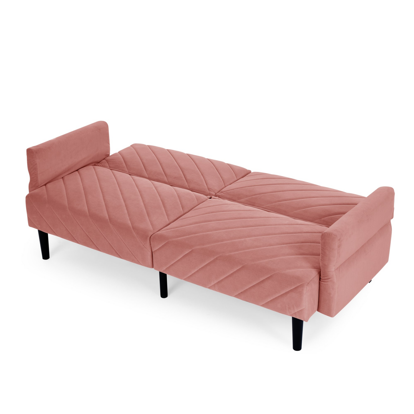 Velvet Futon Couch Convertible Folding Sofa Bed Tufted Couch with Adjustable Armrests for Apartment
