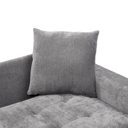 96.45"Sectional sofa Modular Sofa Couch with Three USB Ports, a Removable Storage Ottoman and Five Back Pillows for Living Room, Grey