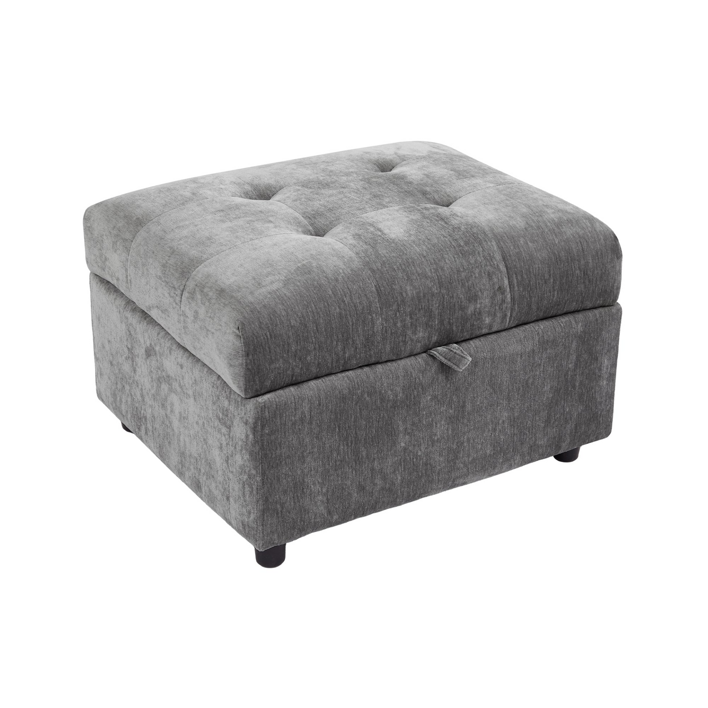 96.45"Sectional sofa Modular Sofa Couch with Three USB Ports, a Removable Storage Ottoman and Five Back Pillows for Living Room, Grey