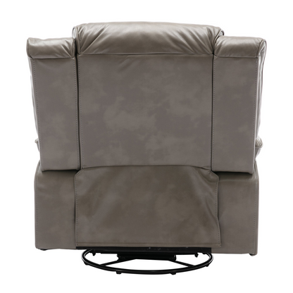 Home Theater Recliner Set Manual Recliner Chair with a LED Light Strip Two Built-in Cup Holders for Living Room,Bedroom, Grey