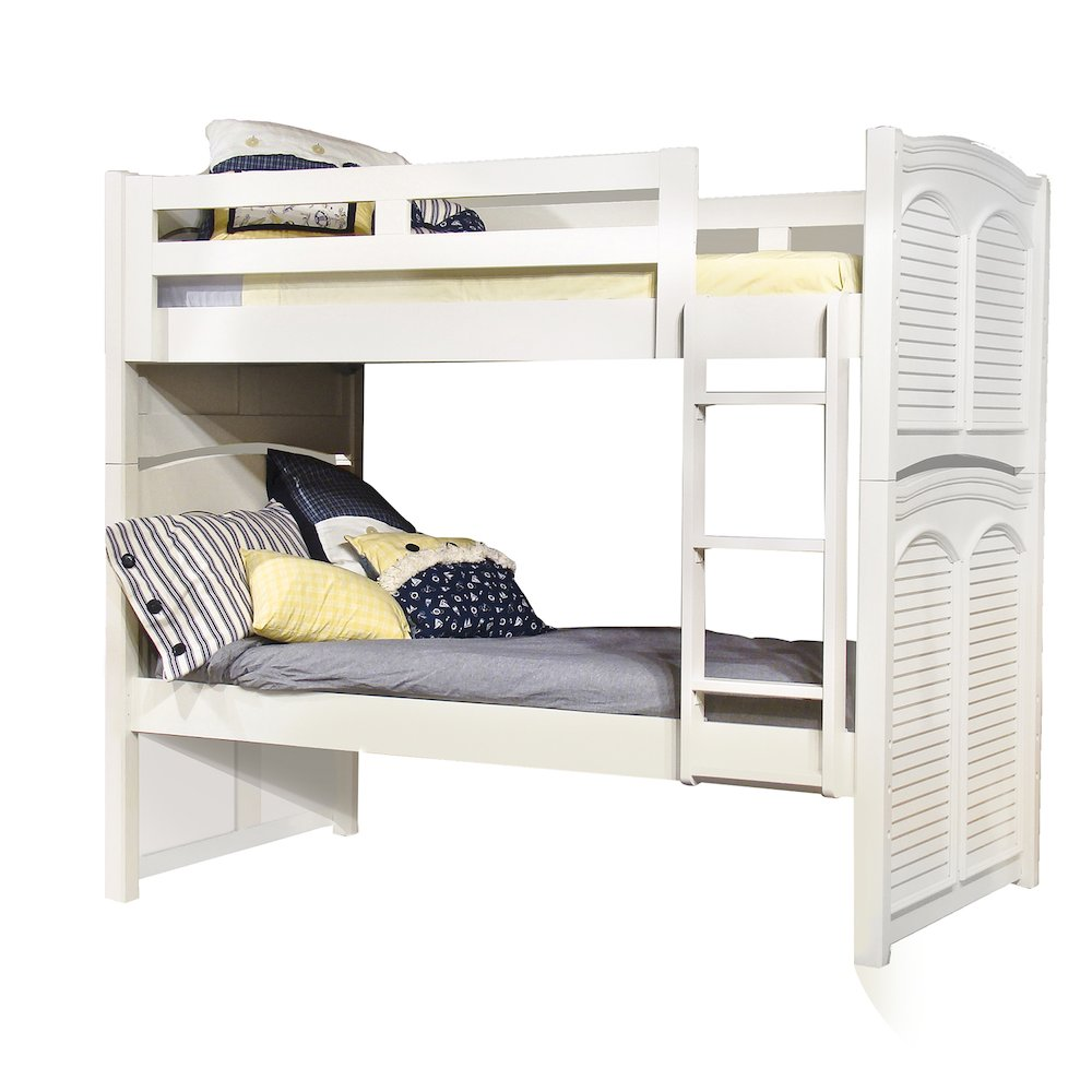 Twin Over Twin 3/3 Over 3/3 Bunkbed - without trundle  - White Cottage