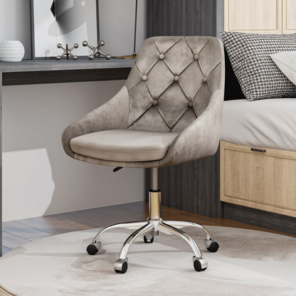 Modern velvet fabric with chrome legs living room furniture dining chair, soft and comfortable, lift adjustment, free movement convenient, space saving. (set of 1)