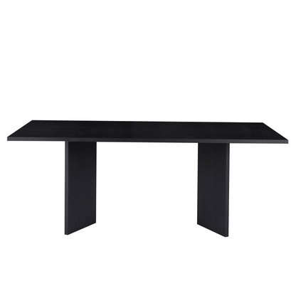 78.74 inch Wood Dining Table Kitchen Table Small Space Dining Table for Farmhouse Center Table, Home Furniture Kitchen Table, Modern Dining Room Table BLACK