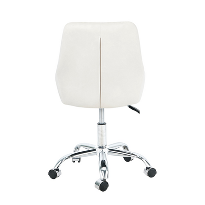 Modern velvet fabric with chrome legs living room furniture dining chair, soft and comfortable, lift adjustment, free movement convenient, space saving. (set of 1)