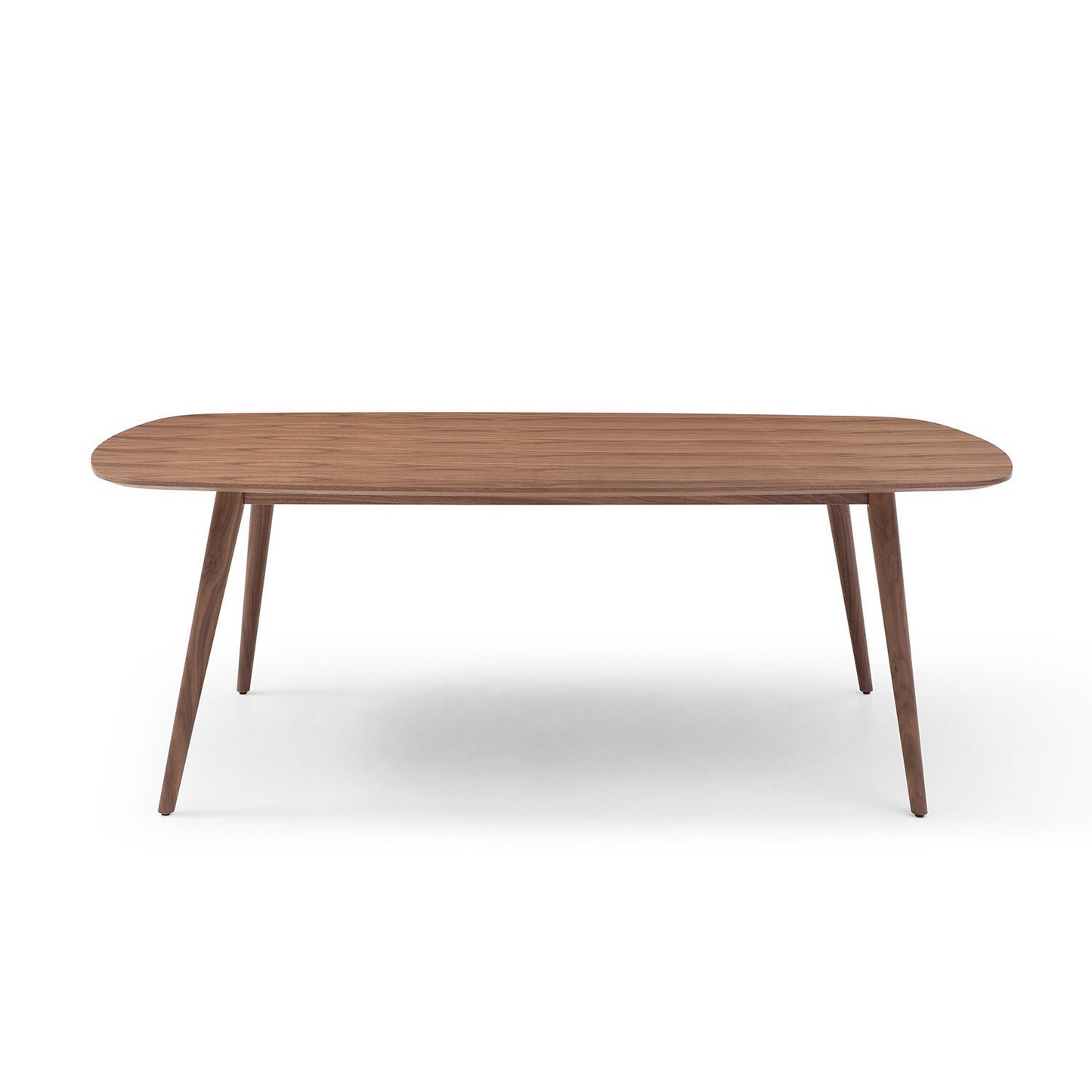 70.87inch Rectangular Dining Table Walnut Finished Ash Veneer Top 8 Persons