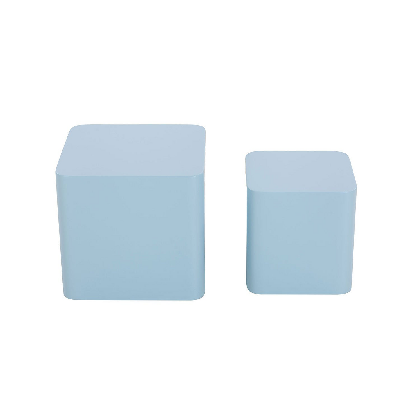 Nesting table set of 2 MDF Side Table BLUE