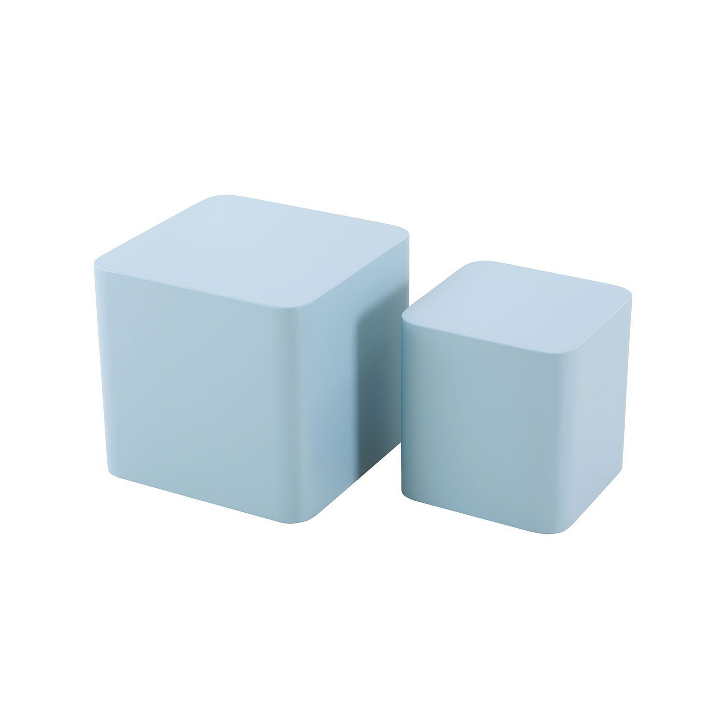 Nesting table set of 2 MDF Side Table BLUE