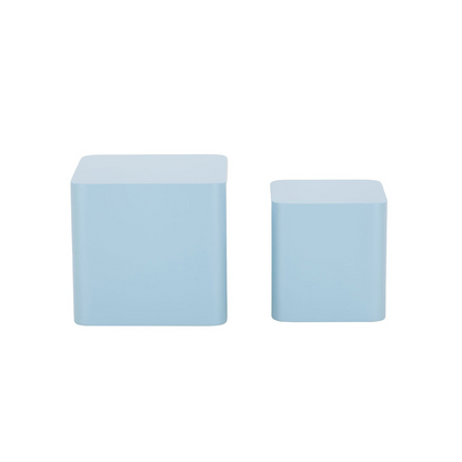 Nesting table set of 2 MDF Side Table BLUE
