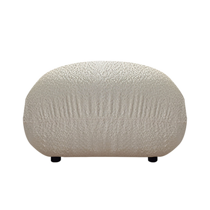 Mid Century Modern Couch 3-Seater Sofa with Ottoman Upholstered Footrest Stool Ottoman Foot Stool for Living Room, Bedroom, Beige