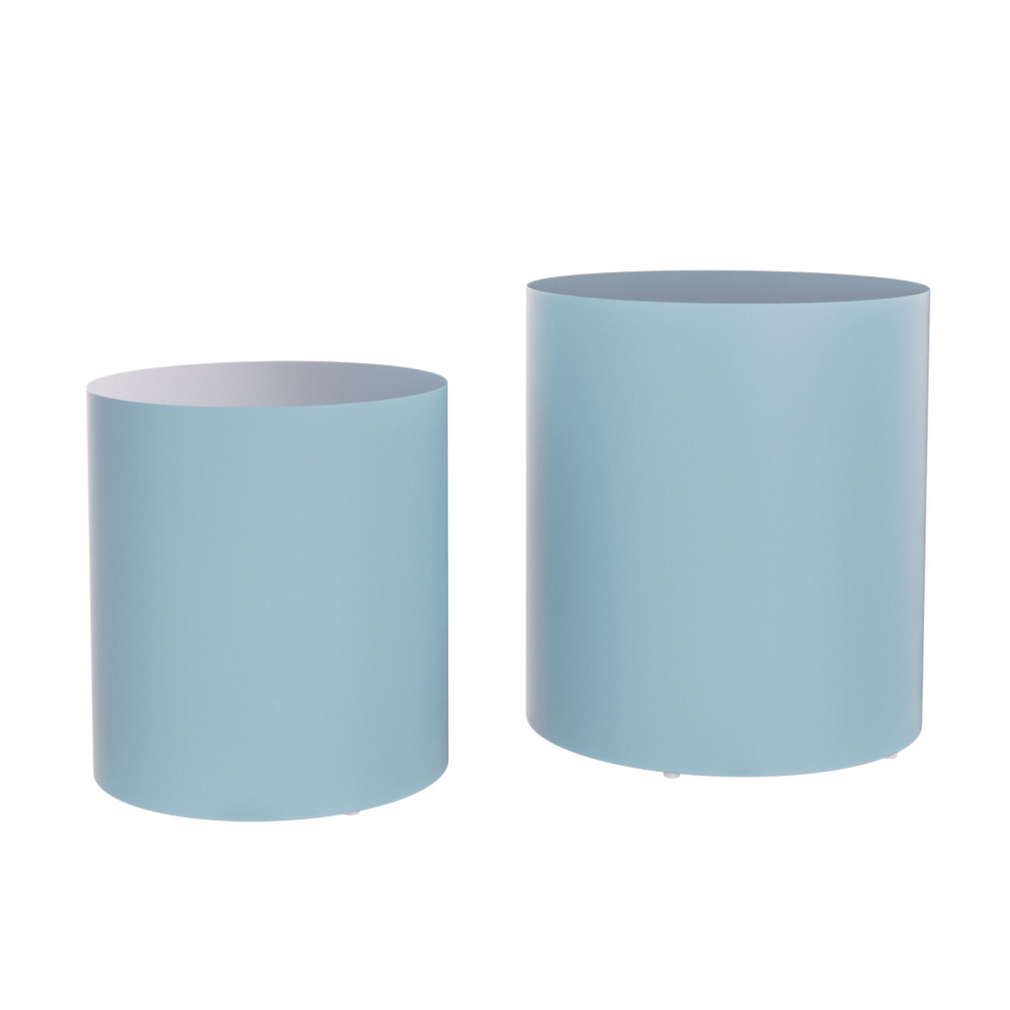 Upgrade MDF Nesting table set of 2, Mutifunctional for Living room/Small Space,No Need Assembly,Baby Blue