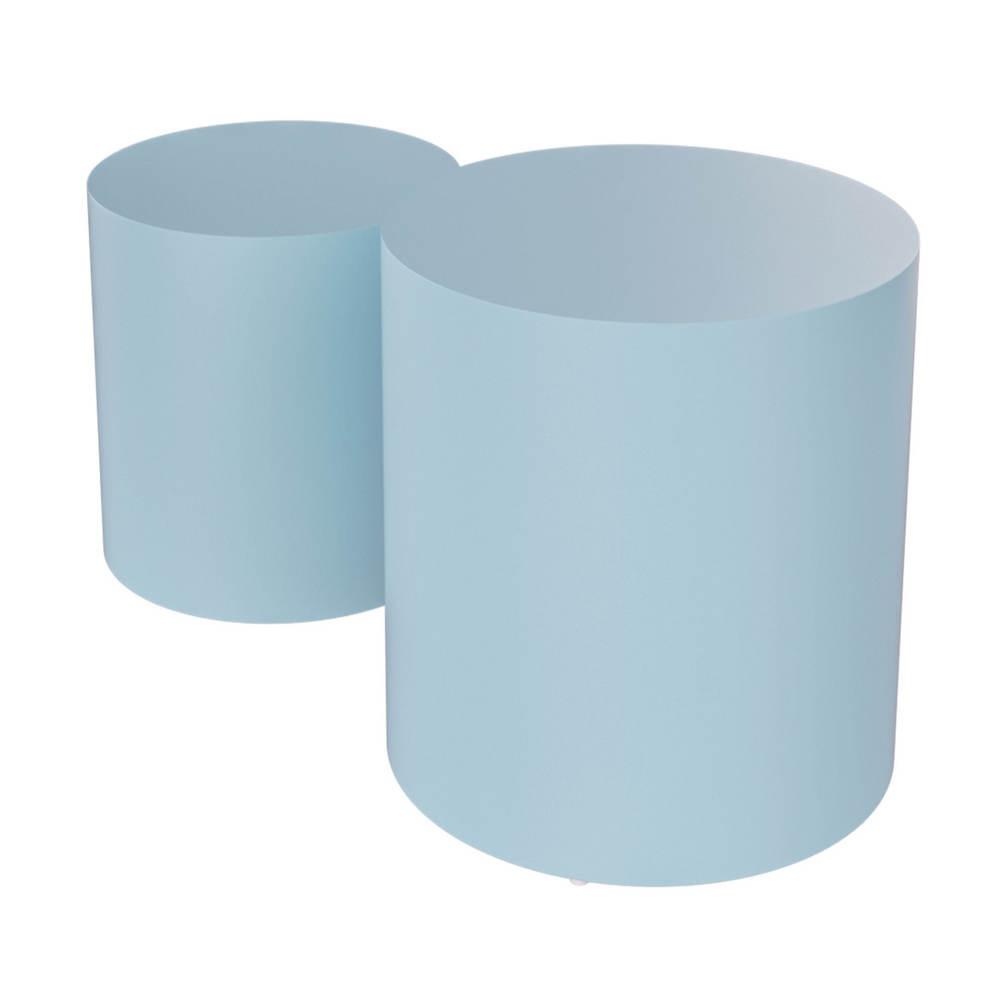 Upgrade MDF Nesting table set of 2, Mutifunctional for Living room/Small Space,No Need Assembly,Baby Blue