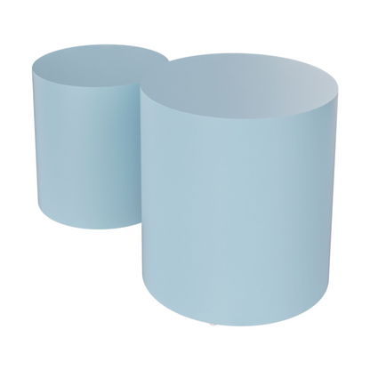 Upgrade MDF Nesting table set of 2, Mutifunctional for Living room/Small Space,No Need Assembly,Baby Blue