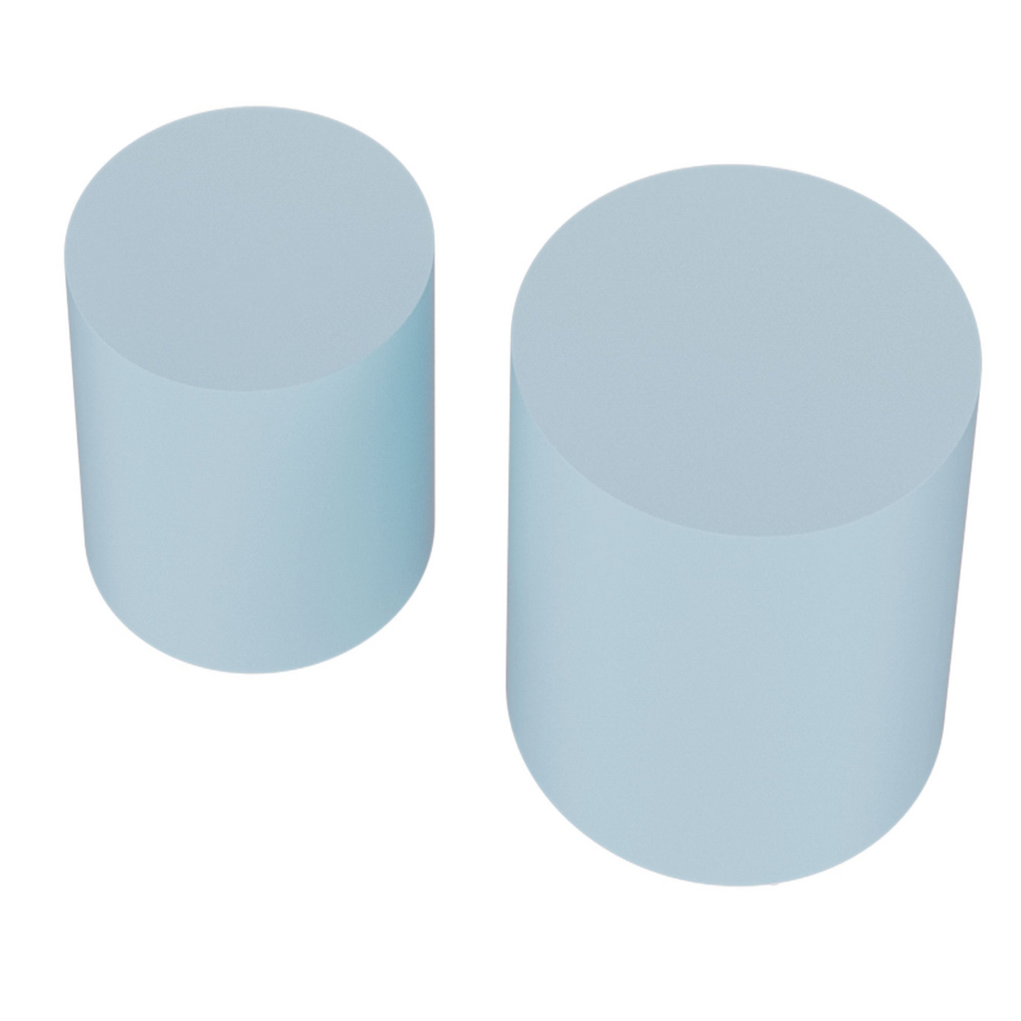 Upgrade MDF Nesting table set of 2, Mutifunctional for Living room/Small Space,No Need Assembly,Baby Blue