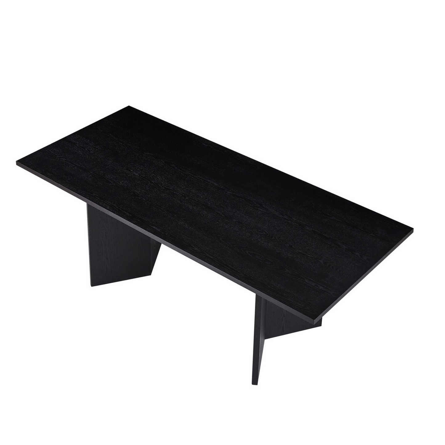 78.74 inch Wood Dining Table Kitchen Table Small Space Dining Table for Farmhouse Center Table, Home Furniture Kitchen Table, Modern Dining Room Table BLACK