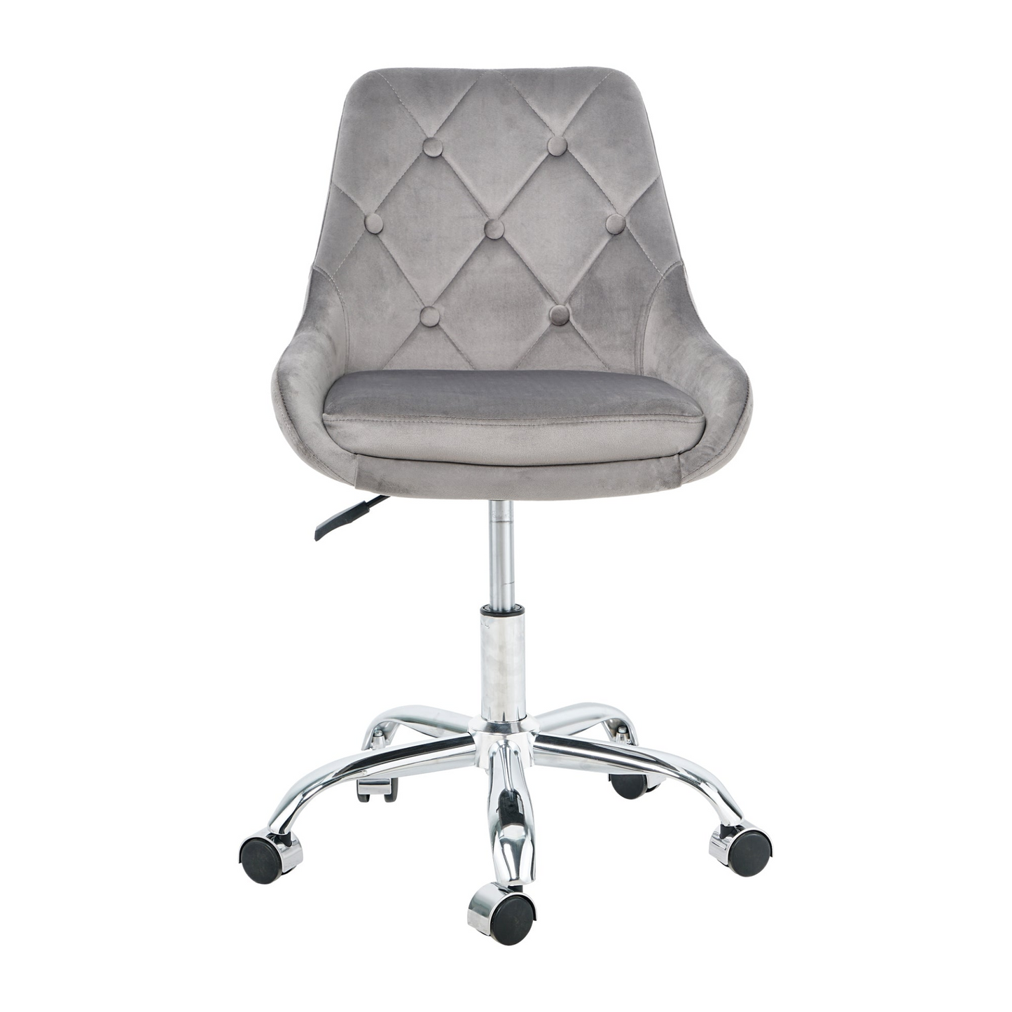 Modern velvet fabric with chrome legs living room furniture dining chair, soft and comfortable, lift adjustment, free movement convenient, space saving. (set of 1)