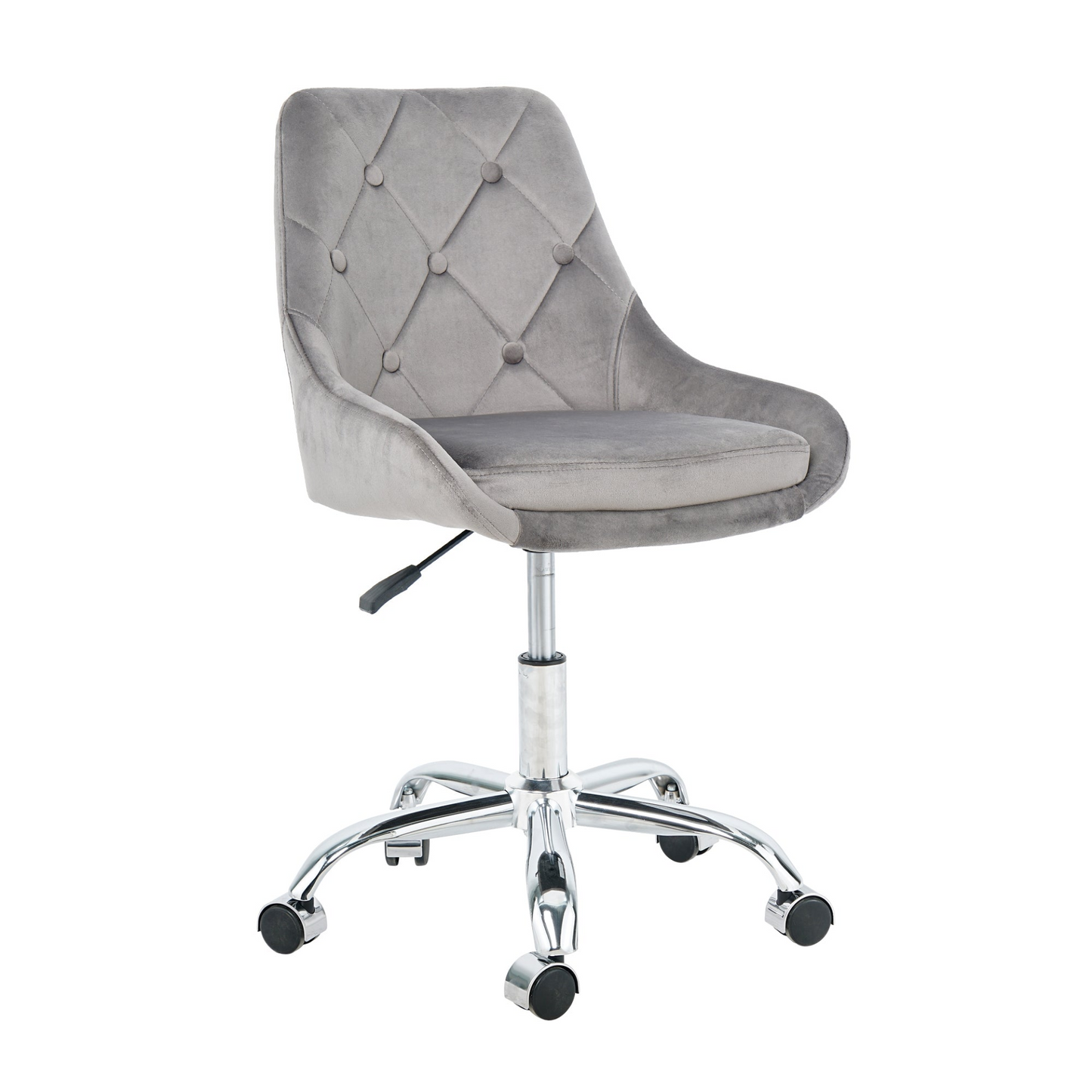 Modern velvet fabric with chrome legs living room furniture dining chair, soft and comfortable, lift adjustment, free movement convenient, space saving. (set of 1)