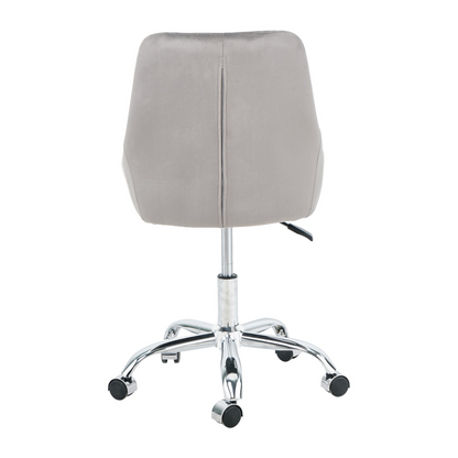 Modern velvet fabric with chrome legs living room furniture dining chair, soft and comfortable, lift adjustment, free movement convenient, space saving. (set of 1)