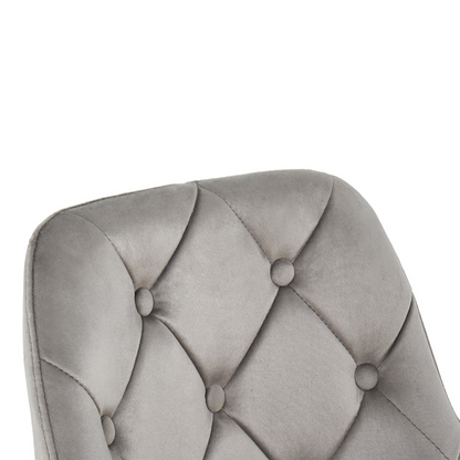 Modern velvet fabric with chrome legs living room furniture dining chair, soft and comfortable, lift adjustment, free movement convenient, space saving. (set of 1)