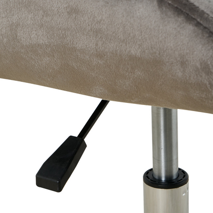 Modern velvet fabric with chrome legs living room furniture dining chair, soft and comfortable, lift adjustment, free movement convenient, space saving. (set of 1)