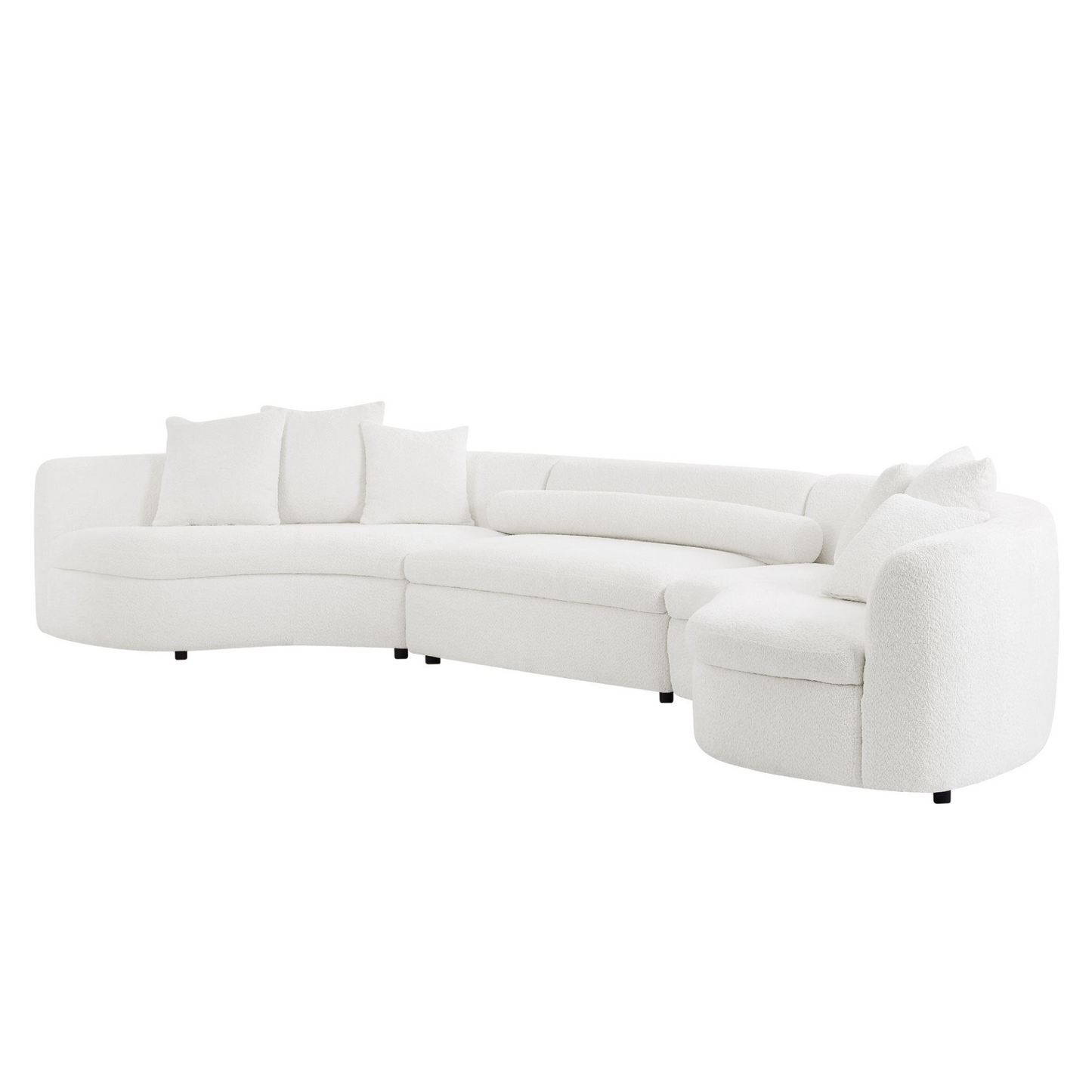 Oversized Modern 3 Pieces Upholstered Sofa Ultimate Comfort 6-8 Seater Couches for Living Room, Office WHITE
