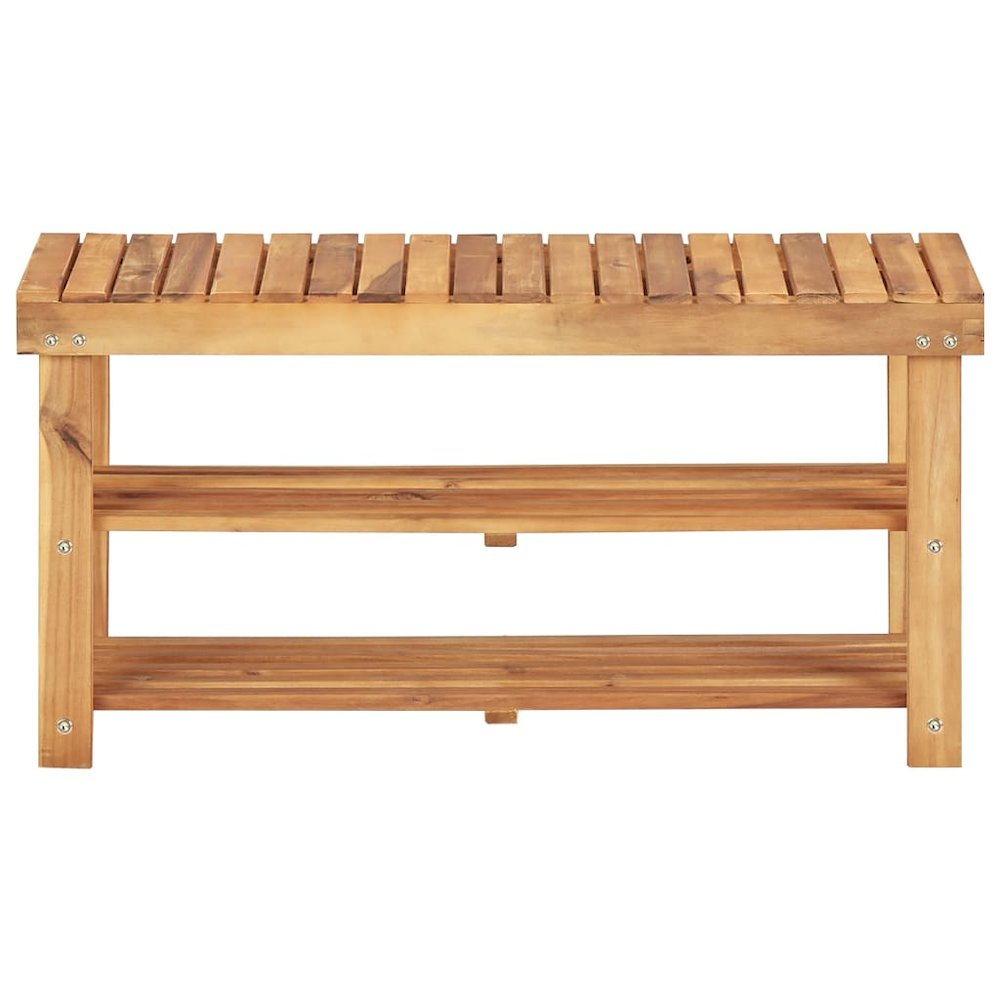 vidaXL Shoe Rack 35.4"x12.5"x18.1" Solid Acacia Wood, 45931