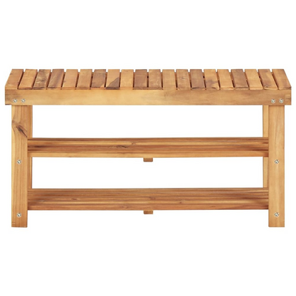 vidaXL Shoe Rack 35.4"x12.5"x18.1" Solid Acacia Wood, 45931