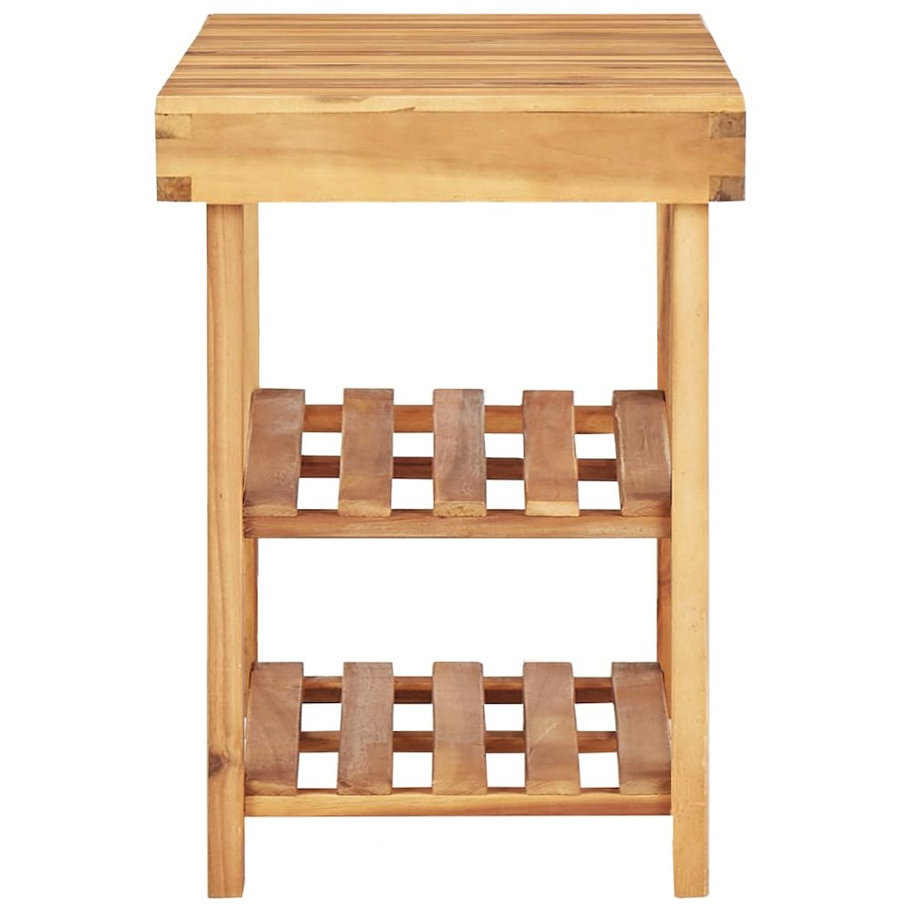 vidaXL Shoe Rack 35.4"x12.5"x18.1" Solid Acacia Wood, 45931