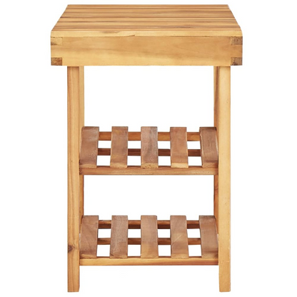 vidaXL Shoe Rack 35.4"x12.5"x18.1" Solid Acacia Wood, 45931