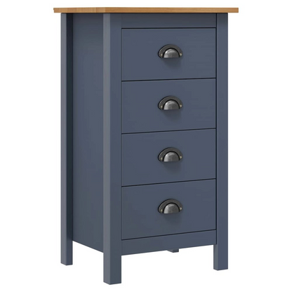 Sideboard Hill Gray 18.1"x13.8"x31.5" Solid Pine Wood