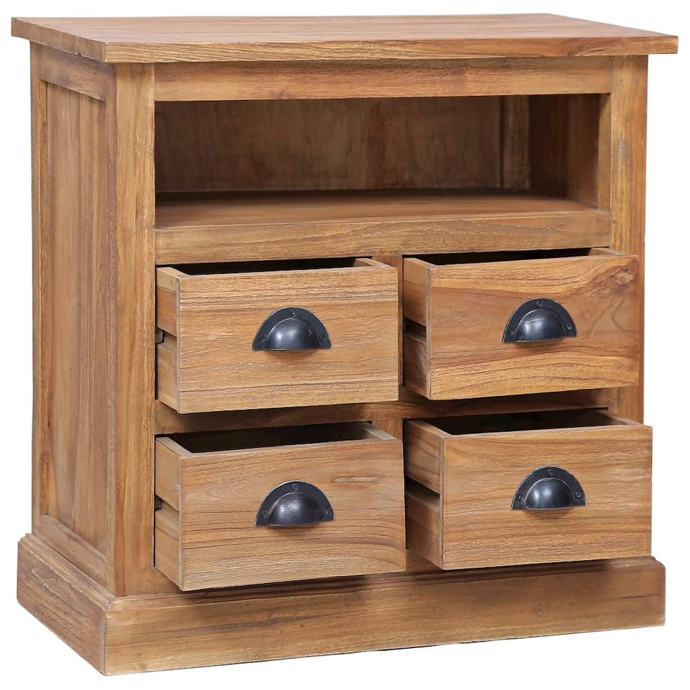 vidaXL Side Cabinet 23.6"x11.8"x23.6" Solid Teak 5311