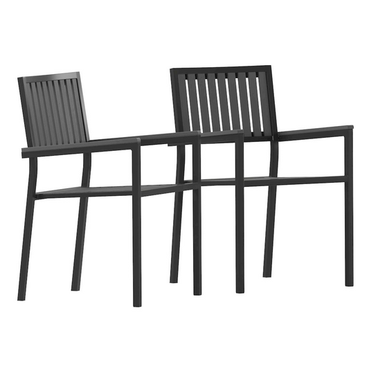 Set of 2 Indoor/Outdoor Stacking Club Chairs