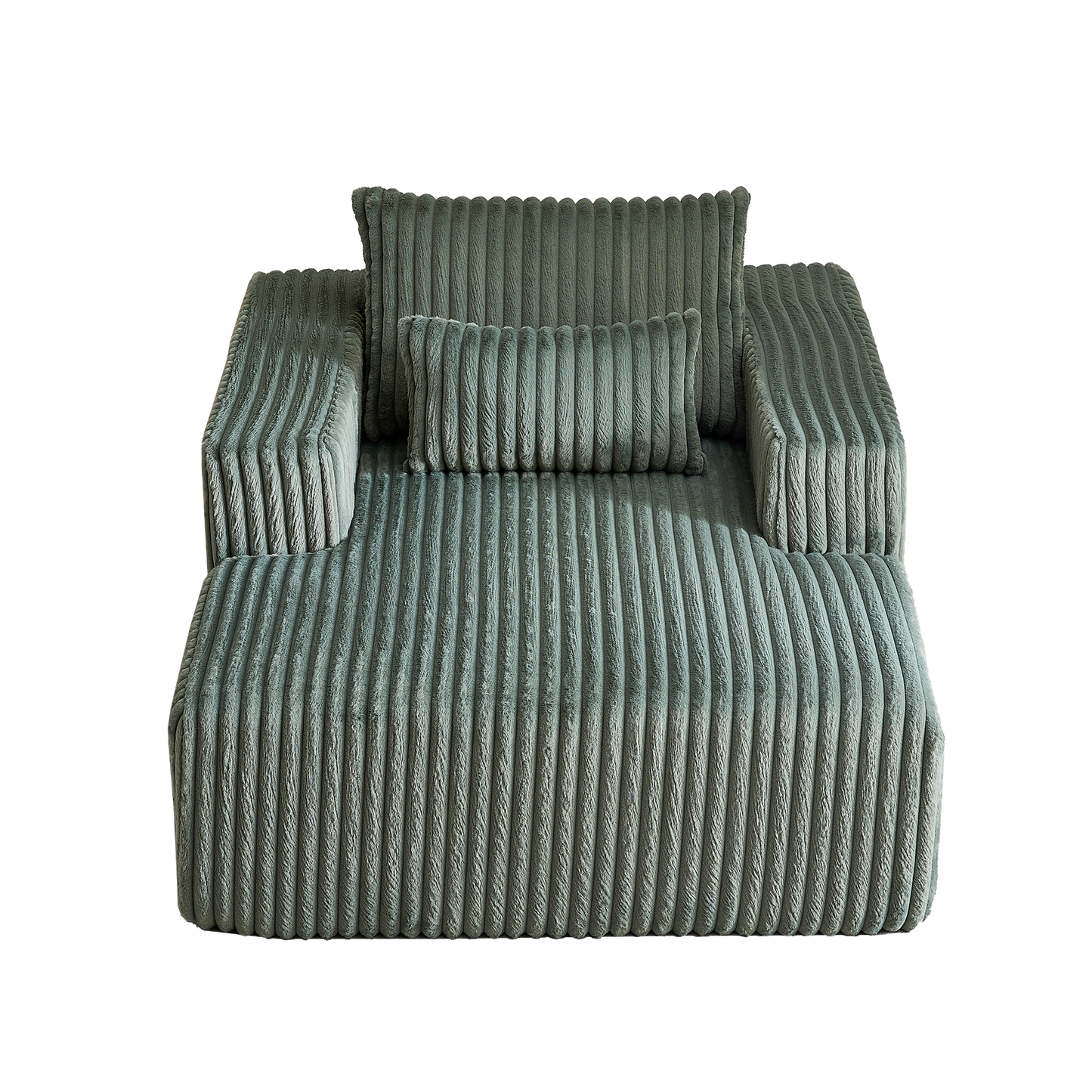 62.5-Inch Corduroy Sponge Sofa Lounge Chair,No Assembly Required,Fluffy Modern Sleeper Chair for Indoor Living Room Bedroom
