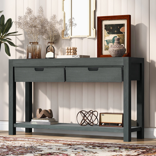 Console Table Entryway Table for Hallway Living Room with 2 Drawers and 1 Shelf