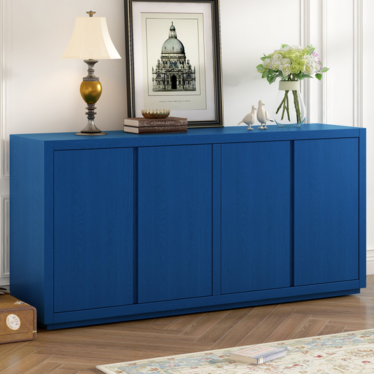 Distinctive Features of a Four-Door Cabinet Sideboard with Ash Veneer suitable for Hallway, Entryway, Living Room