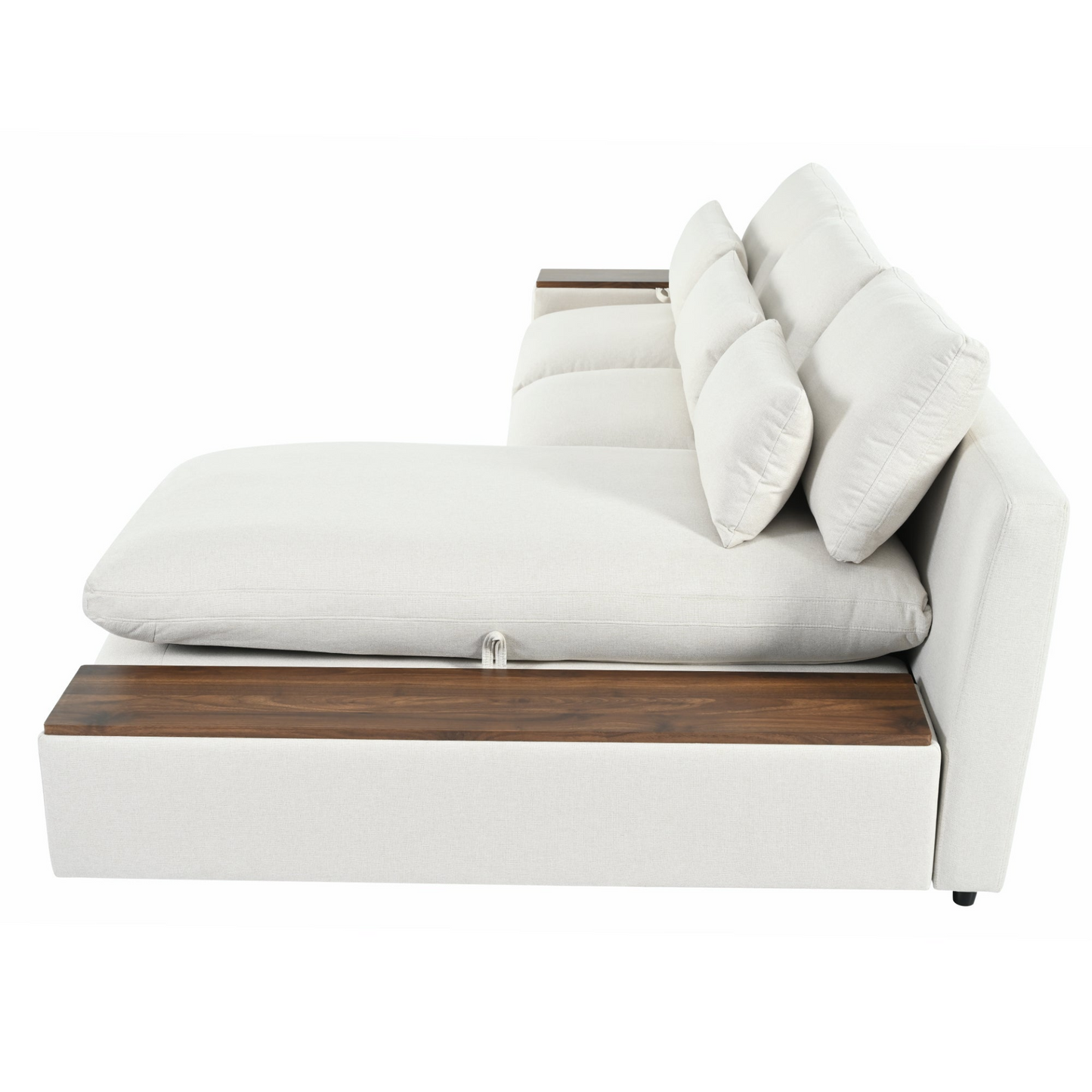 L-shaped Modular Sectional Sofa with Removable Back Cushions,3 Pillows and 2 Storage Spaces,Suitable for Living rooms,Offices and Apartments