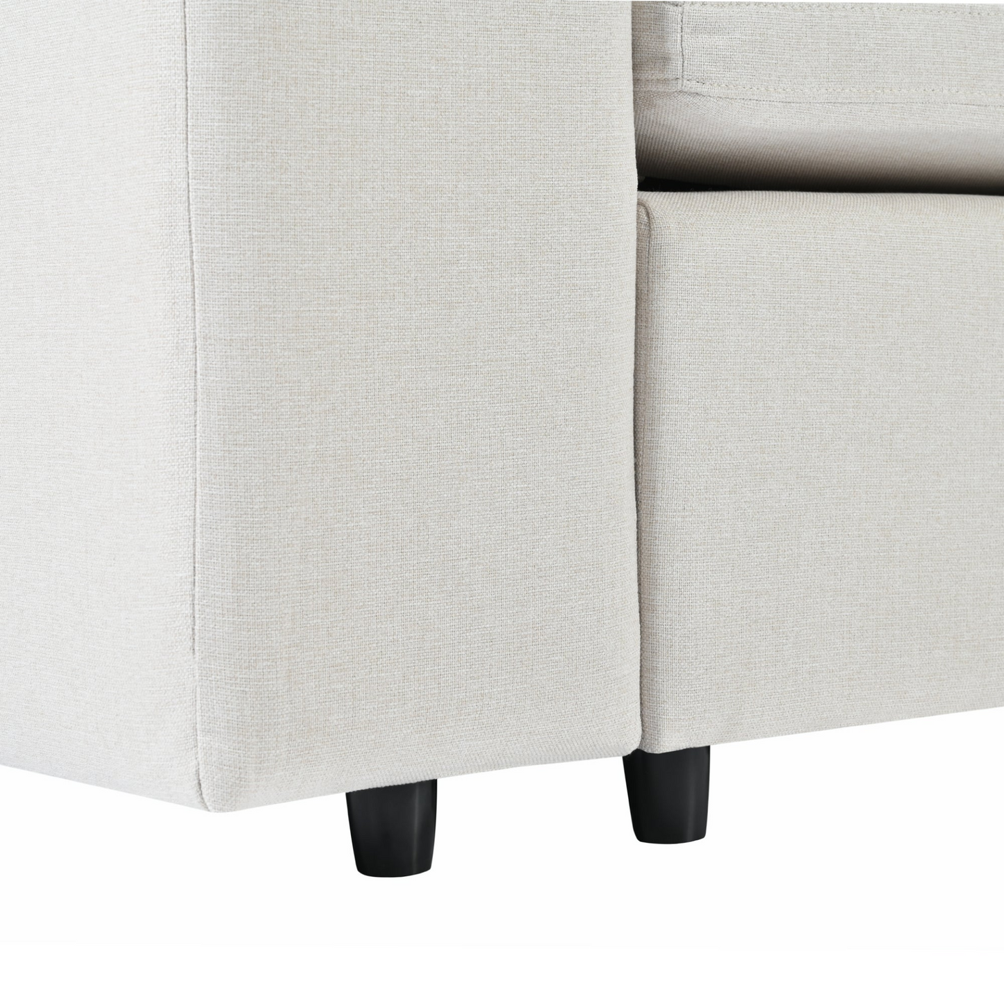 L-shaped Modular Sectional Sofa with Removable Back Cushions,3 Pillows and 2 Storage Spaces,Suitable for Living rooms,Offices and Apartments