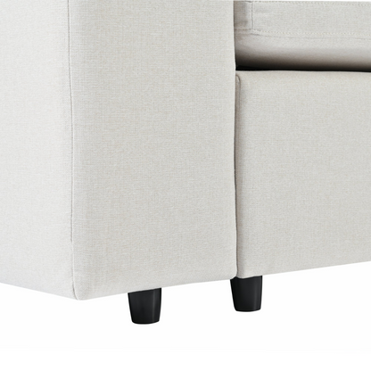 L-shaped Modular Sectional Sofa with Removable Back Cushions,3 Pillows and 2 Storage Spaces,Suitable for Living rooms,Offices and Apartments