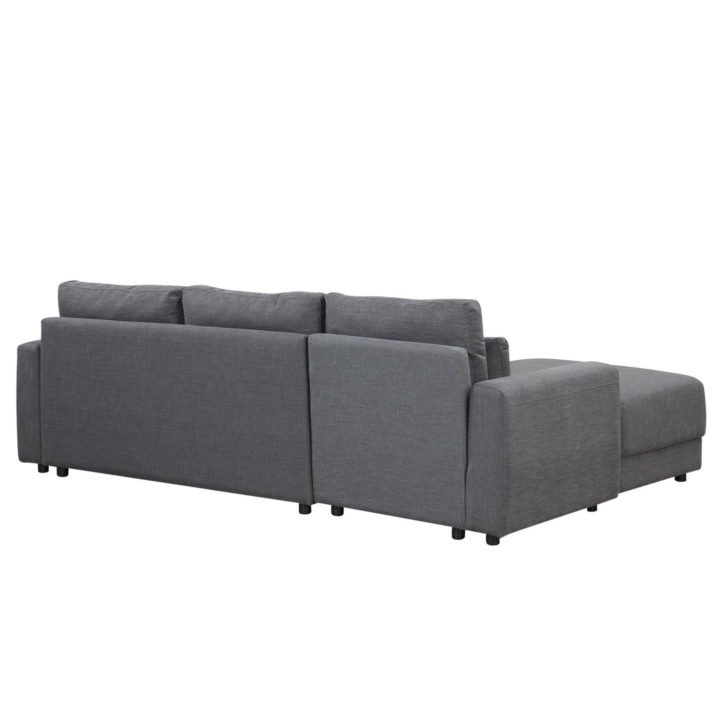 L-shaped Modular Sectional Sofa with Removable Back Cushions and 3 Pillows, Suitable for Living rooms, Offices, and Apartments