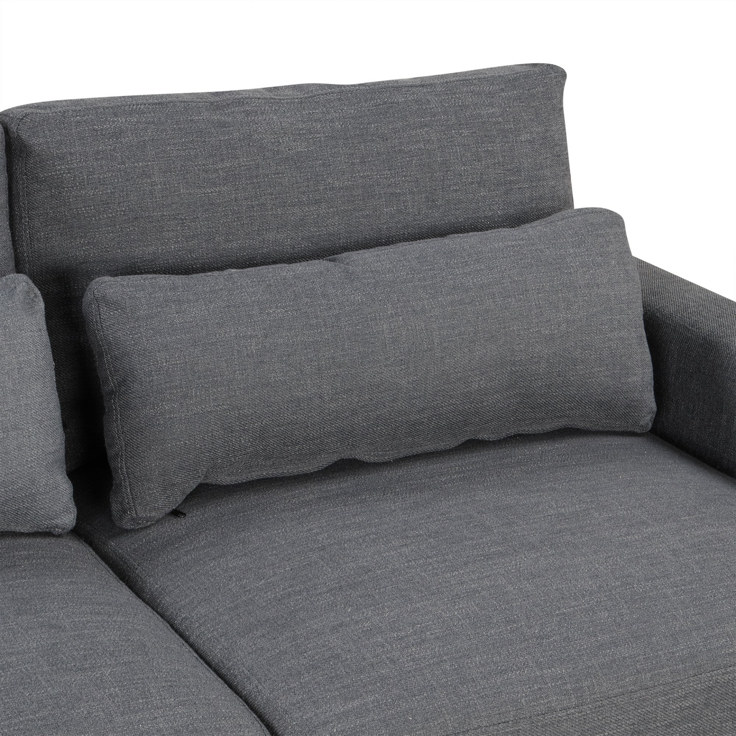 L-shaped Modular Sectional Sofa with Removable Back Cushions and 3 Pillows, Suitable for Living rooms, Offices, and Apartments