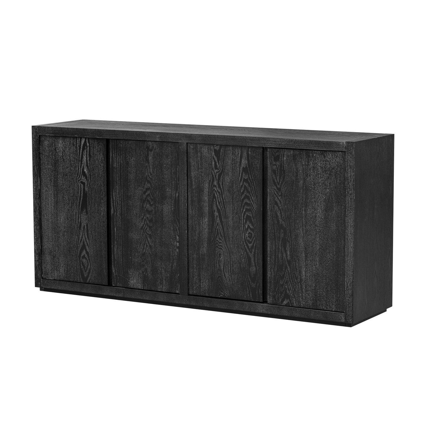 Distinctive Features of a Four-Door Cabinet Sideboard with Ash Veneer suitable for Hallway, Entryway, Living Room