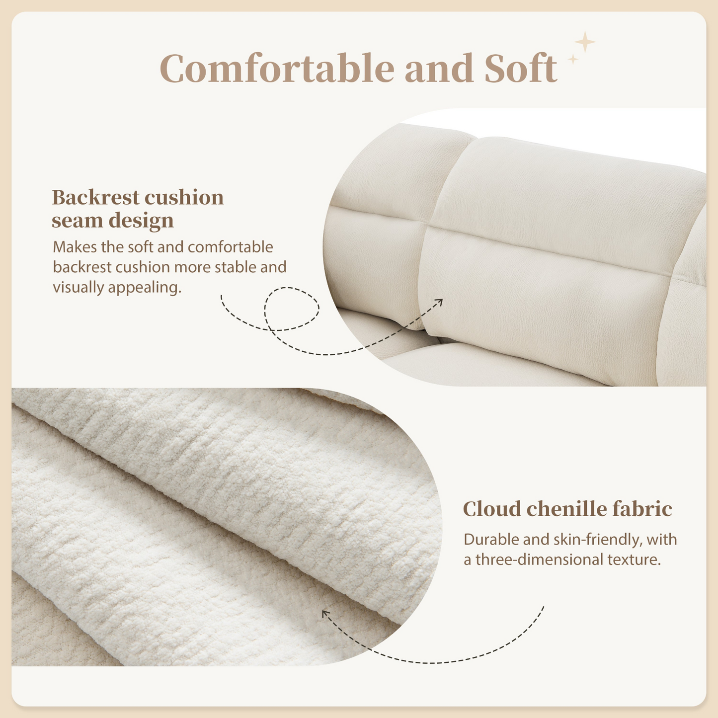110*62" Modern Convertible Sectional Sofa,L-shaped Reversible Couch Set with Free Pillows,5 Seat Cloud Chenille Indoor Furniture with Ottoman for Living Room,Apartment,3 Colors