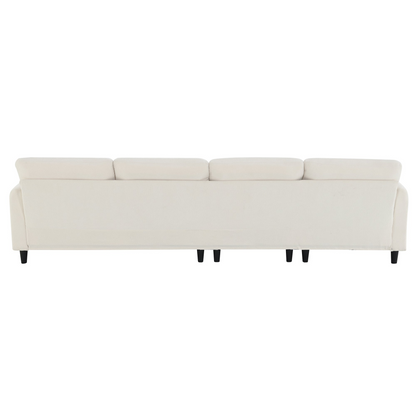 110*62" Modern Convertible Sectional Sofa,L-shaped Reversible Couch Set with Free Pillows,5 Seat Cloud Chenille Indoor Furniture with Ottoman for Living Room,Apartment,3 Colors