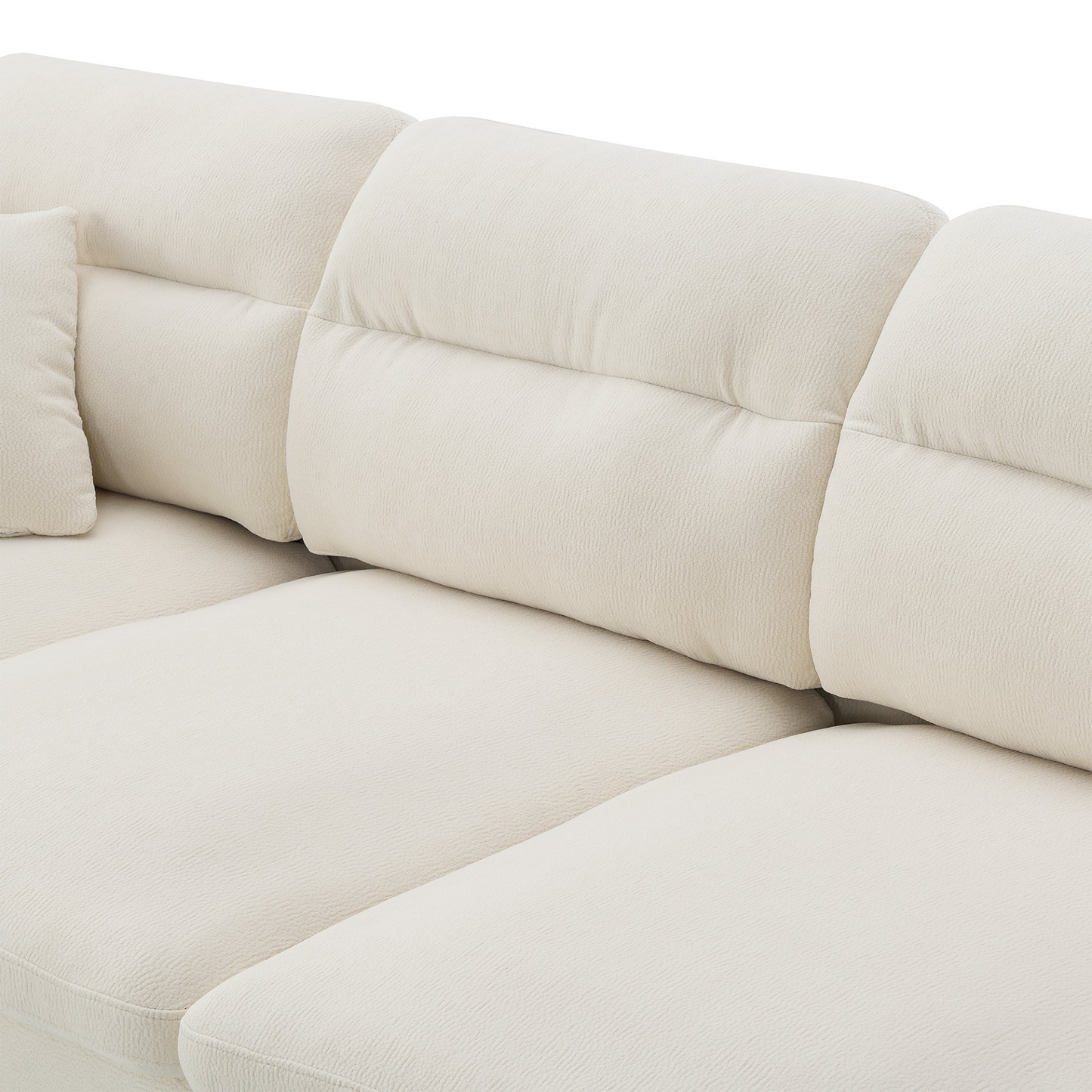 110*62" Modern Convertible Sectional Sofa,L-shaped Reversible Couch Set with Free Pillows,5 Seat Cloud Chenille Indoor Furniture with Ottoman for Living Room,Apartment,3 Colors