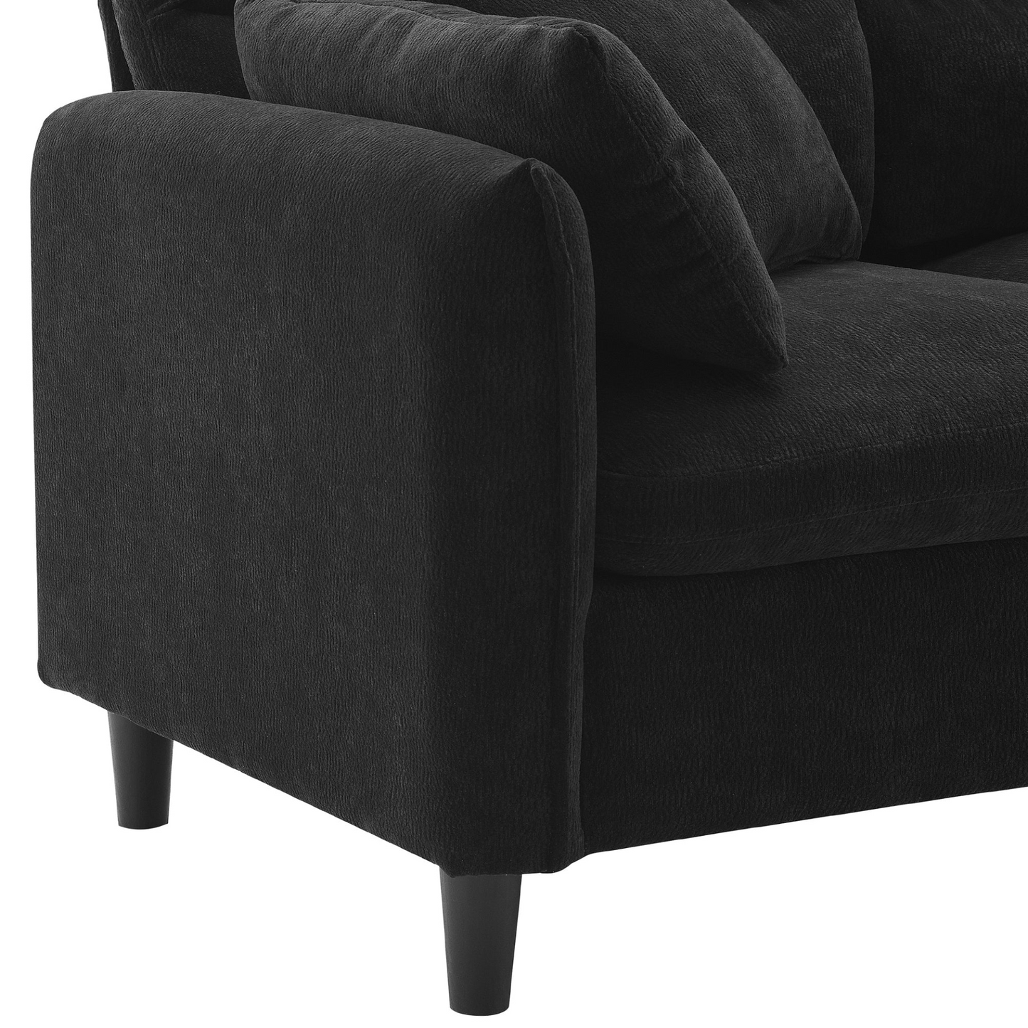 110*62" Modern Convertible Sectional Sofa,L-shaped Reversible Couch Set with Free Pillows,5 Seat Cloud Chenille Indoor Furniture with Ottoman for Living Room,Apartment,3 Colors