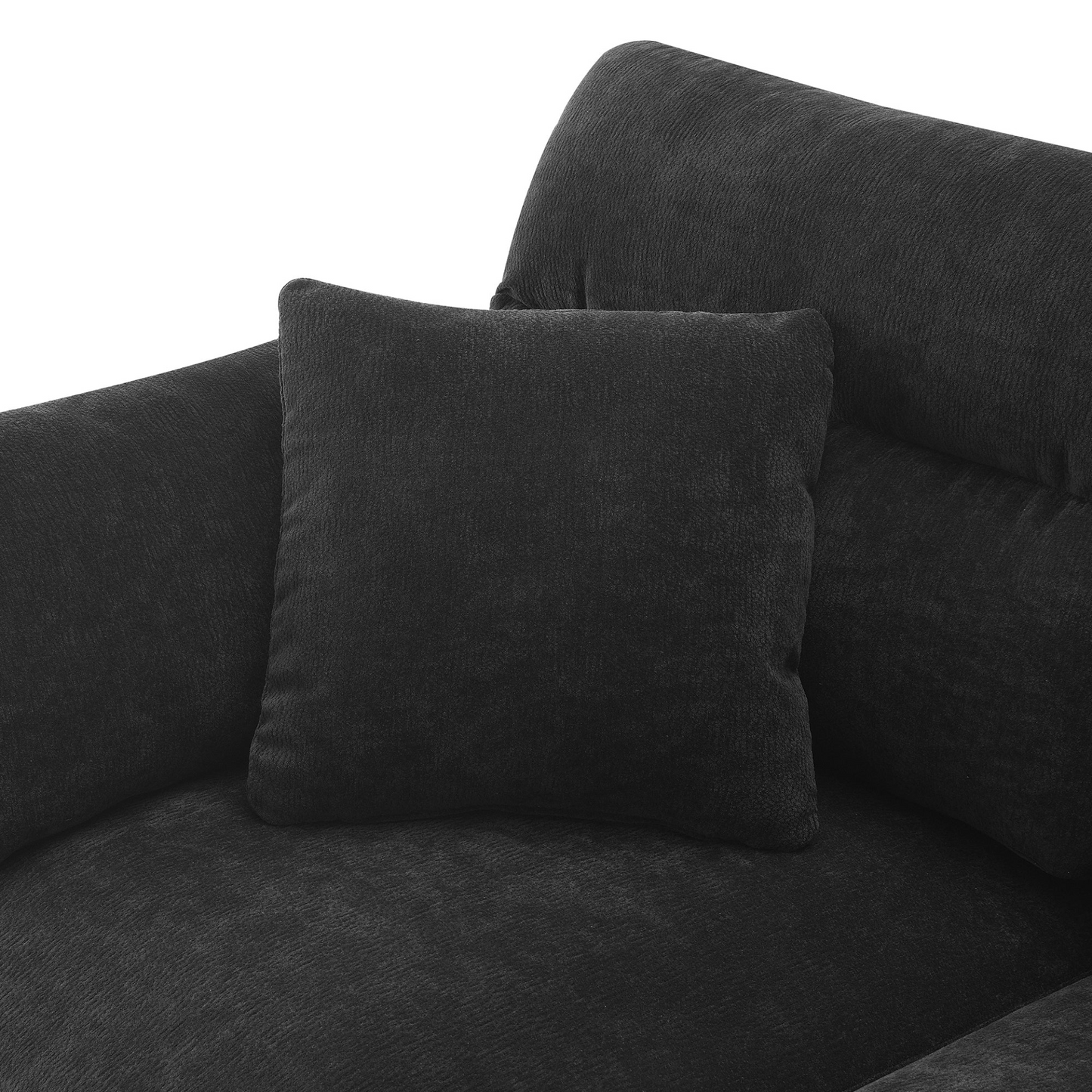 110*62" Modern Convertible Sectional Sofa,L-shaped Reversible Couch Set with Free Pillows,5 Seat Cloud Chenille Indoor Furniture with Ottoman for Living Room,Apartment,3 Colors