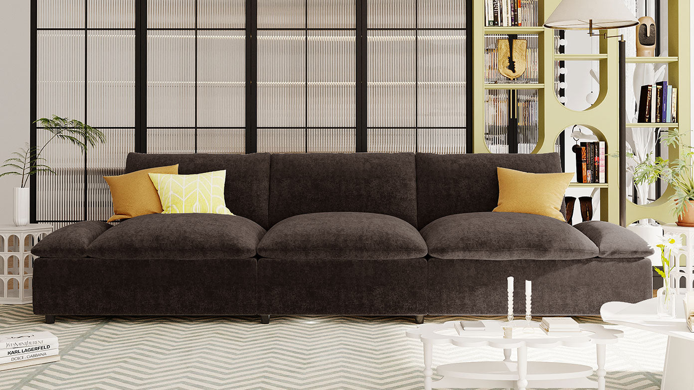 119.5'' 3 Seater Sofa with 2 Storage Units , for Living Room, Office, Apartment