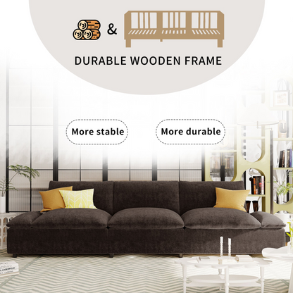 119.5'' 3 Seater Sofa with 2 Storage Units , for Living Room, Office, Apartment
