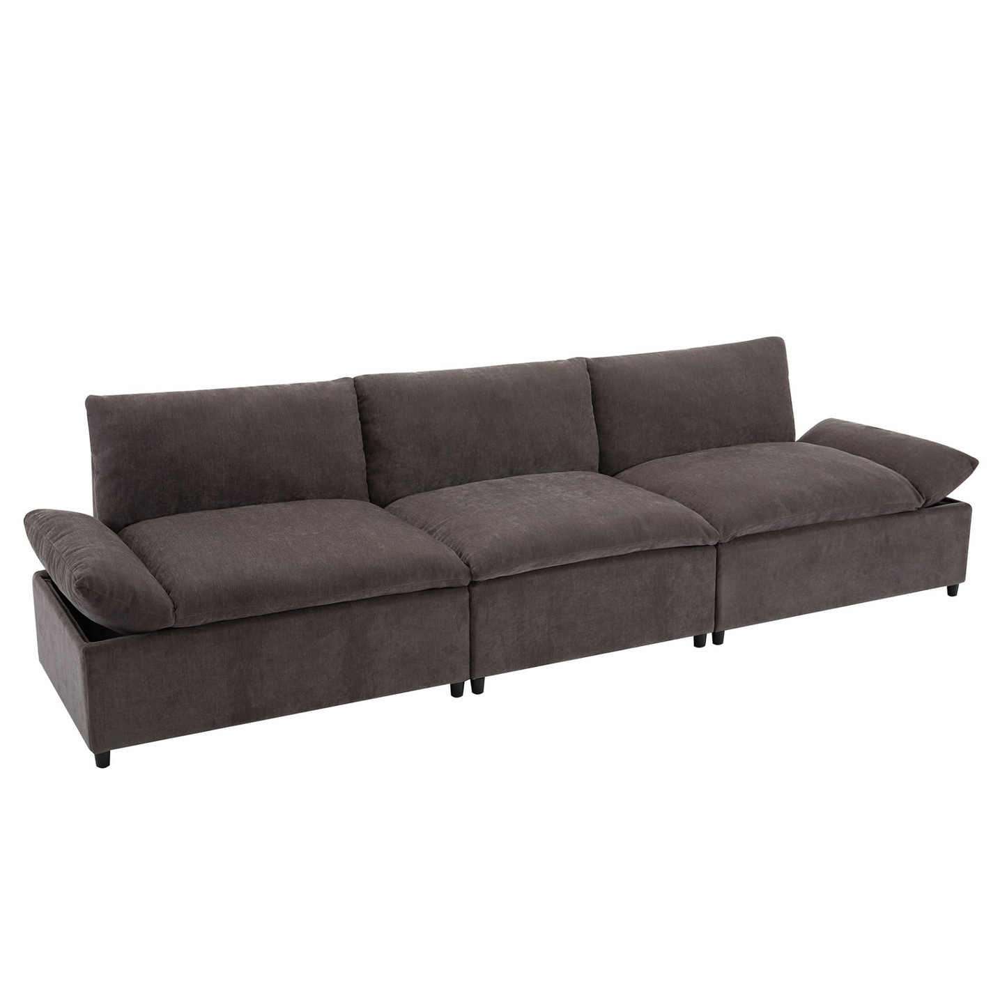 119.5'' 3 Seater Sofa with 2 Storage Units , for Living Room, Office, Apartment
